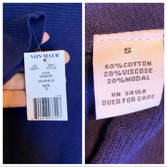 NWT Sapphire Blue Cowlneck Sweater - Picture 5 of 7